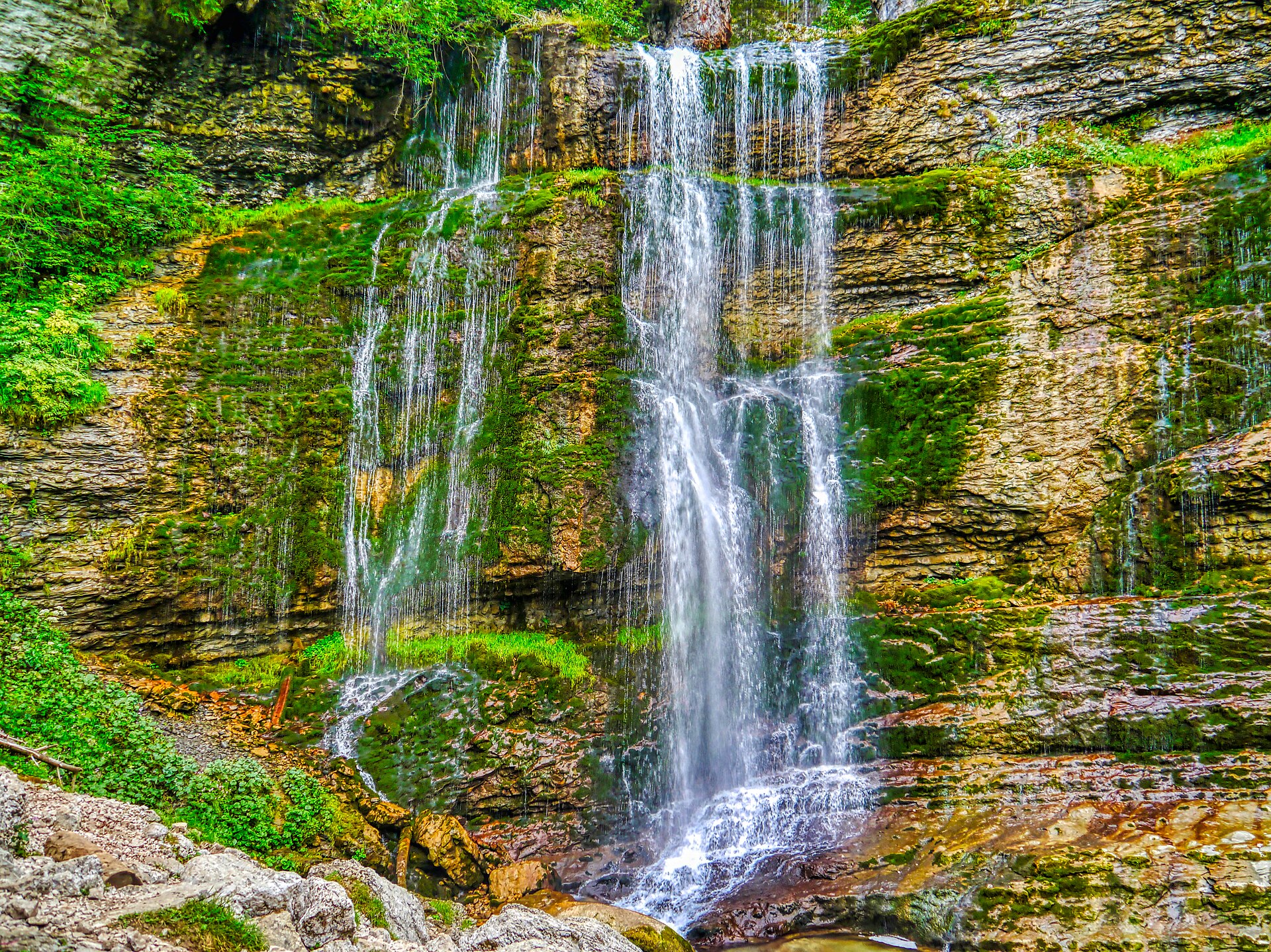 Cascade dans le cirque de Saint-Même, en Chartreuse savoyarde