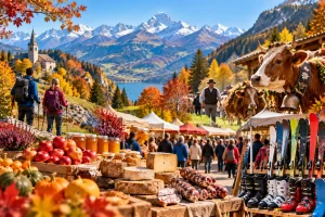 Fête alpine entre automne et hiver