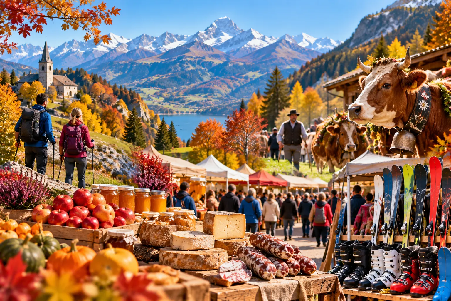 Fête alpine entre automne et hiver