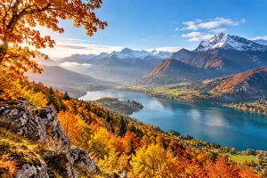 Panorama alpin aux couleurs d’automne