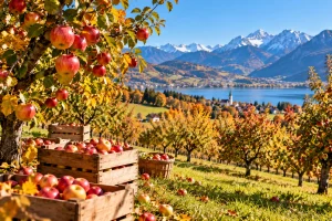 Récolte de pommes en Savoie